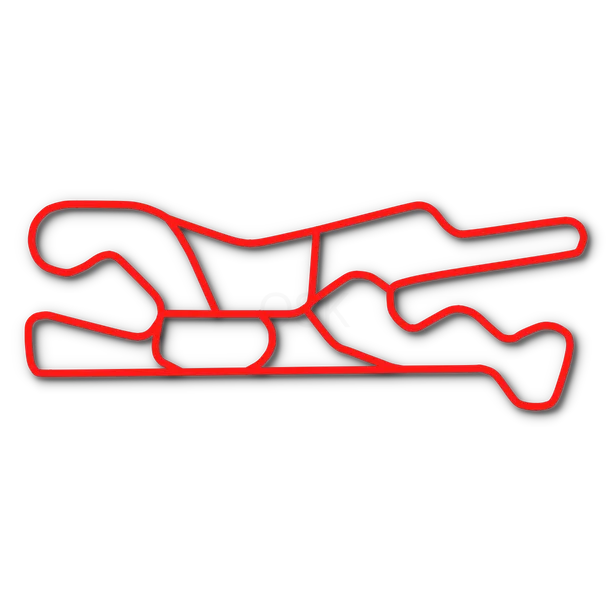 Hand-traced circuit layout of Burt Brothers Motorpark at Utah Motor Sports Campus in Grantsville, UT