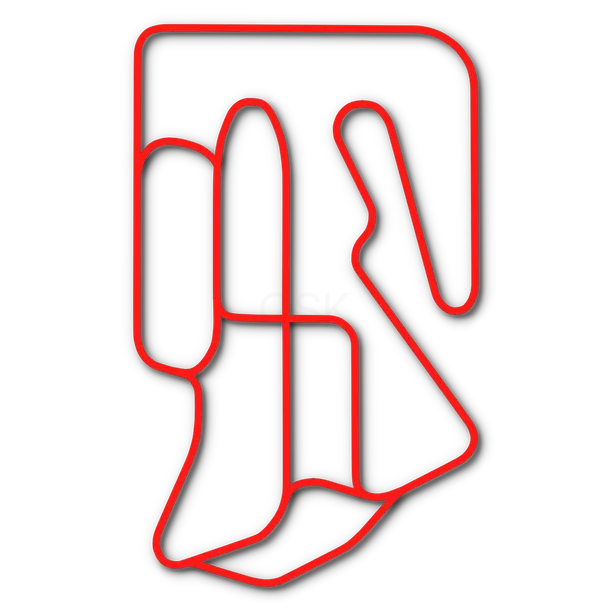 Track map of Bushnell Motorsports Park in Bushnell, FL