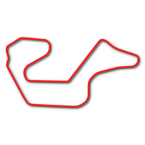 Hand-traced circuit layout of Canaan Motor Club in Canaan, NH