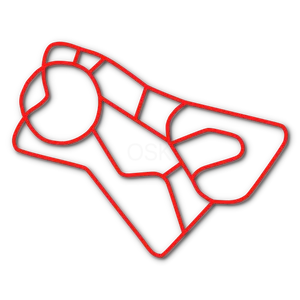 Track map of Carolina Motorsports Park in Kershaw, SC