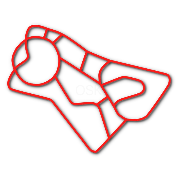 Track map of Carolina Motorsports Park in Kershaw, SC