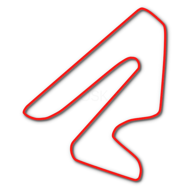 Track map of Hill Country Kart Club Raceway in New Braunfels, TX