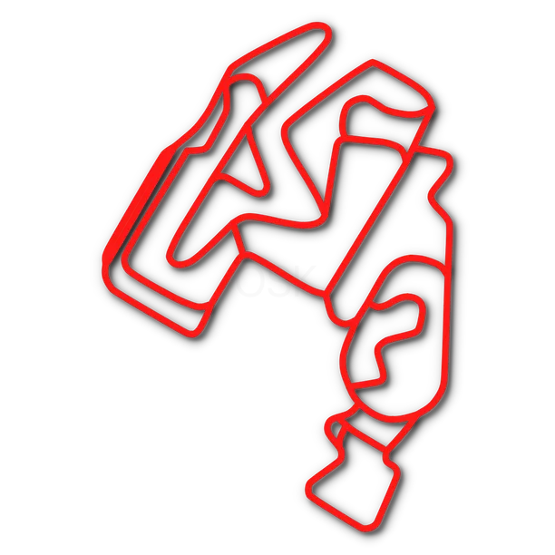 Track map of New Castle Motorsports Park in New Castle, IN