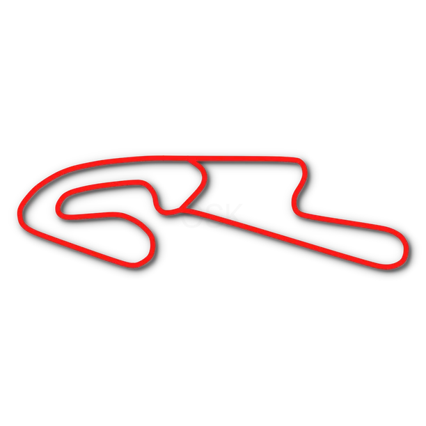Hand-traced circuit layout of North Texas Karters in Denton, TX