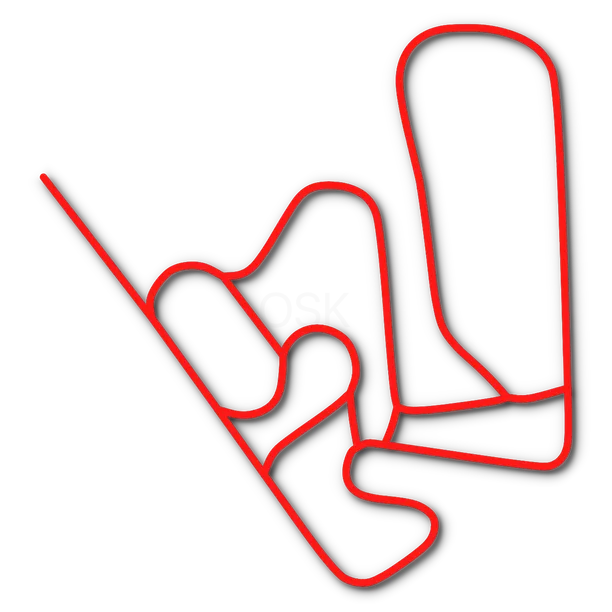 Track map of Norway Motorsports Park in Sheridan, IL