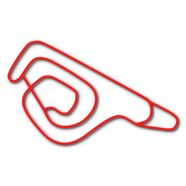 Track map of Oklahoma Motorsports Complex in Norman, OK