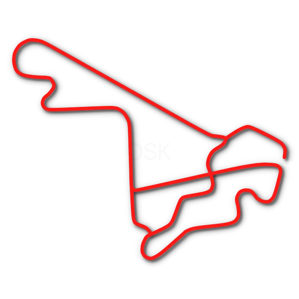 Track map of Prairie City Kart Track in Rancho Cordova, CA