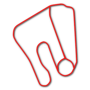 Track map of Talladega Gran Prix Raceway in Munford, AL