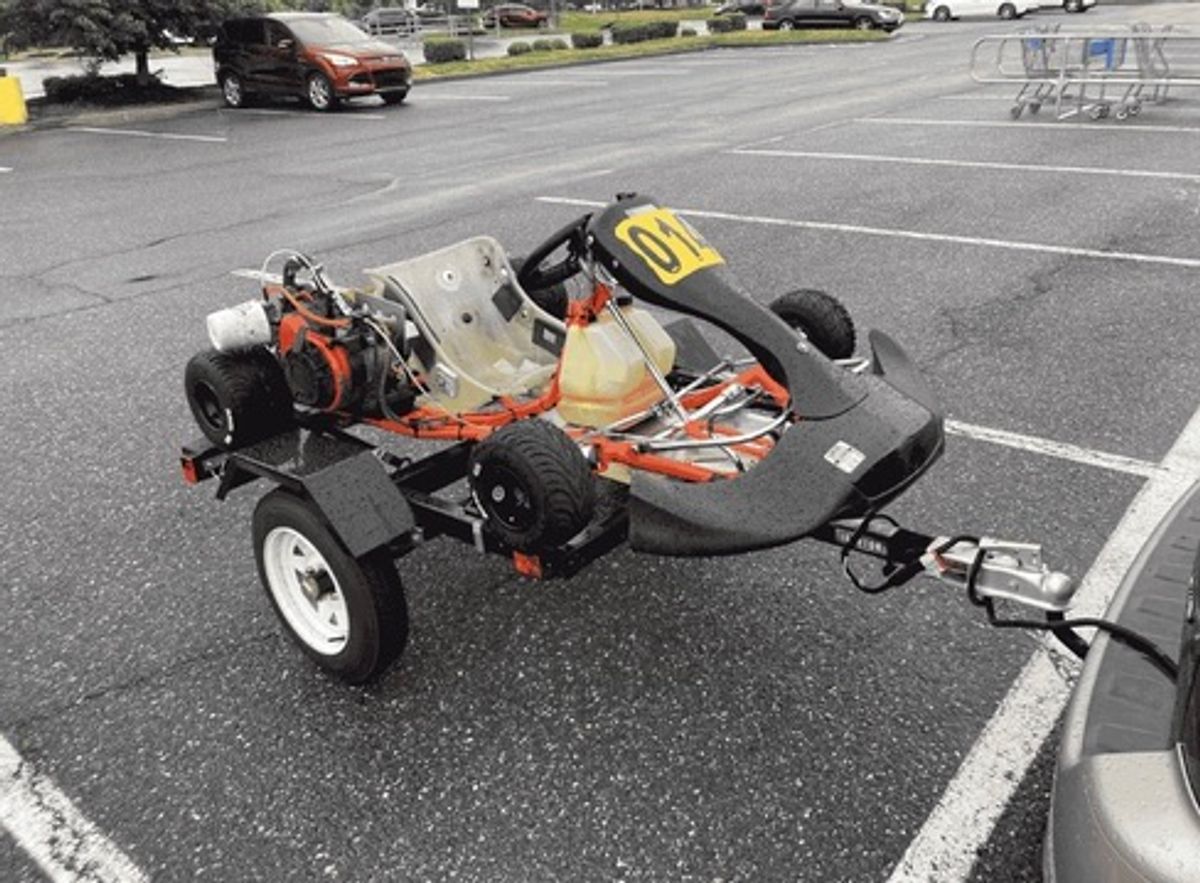 Go Kart on an Open Trailer