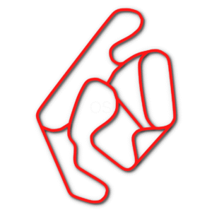 Phoenix Kart Racing Association go kart track outline in red