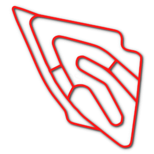 sonoma go kart track outline in red