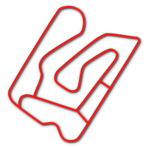 red outline of the trackhouse motorplex go kart track