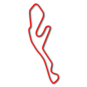 Atlanta Motorsports Park go kart track red outline