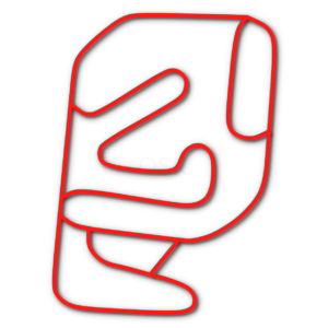 red outline of mill-rite-raceway go kart track