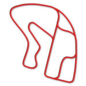 Charlotte Motor Speedway track layout in red