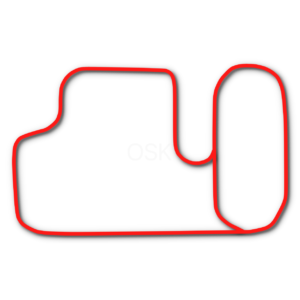 Fremont Raceway Park go kart track outline in red