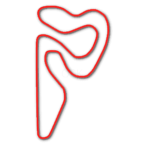 IMI Motorsports Complex go kart track outline in red