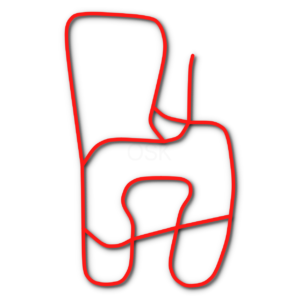 Kelly's Motorsports Park track layout in red