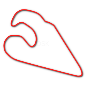 Lamar County Speedway track outline in red