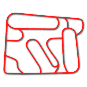 Michiana Raceway Park go kart track in red