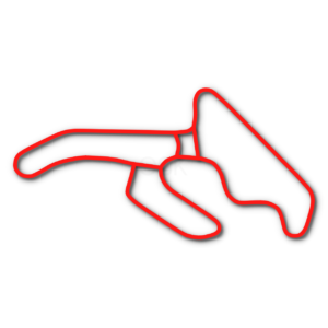 Musselman Honda Circuit go kart track outline in red