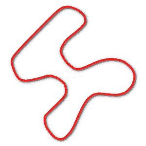 National Corvette Museum Motorsports Park (NCM) go kart track red outline