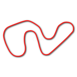 Palmer Motorsports Park go kart track outline in red