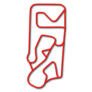 Quaker City Karting go kart track outline in red