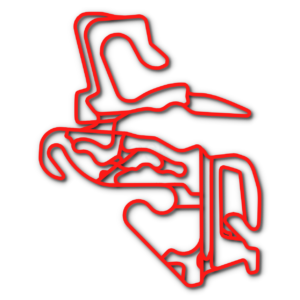 Spring Mountain Karting Complex go kart track outline in red