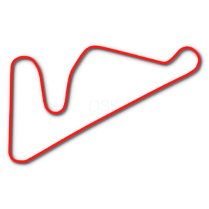 Springridge Raceway go kart track outline in red