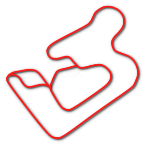 Sugar River Raceway go kart track red outline