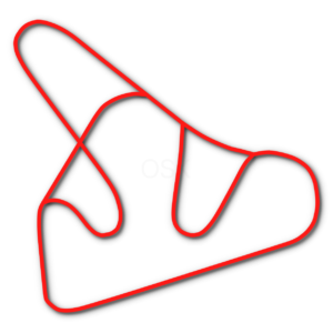 Thompson Kart Raceway go kart track outline in red